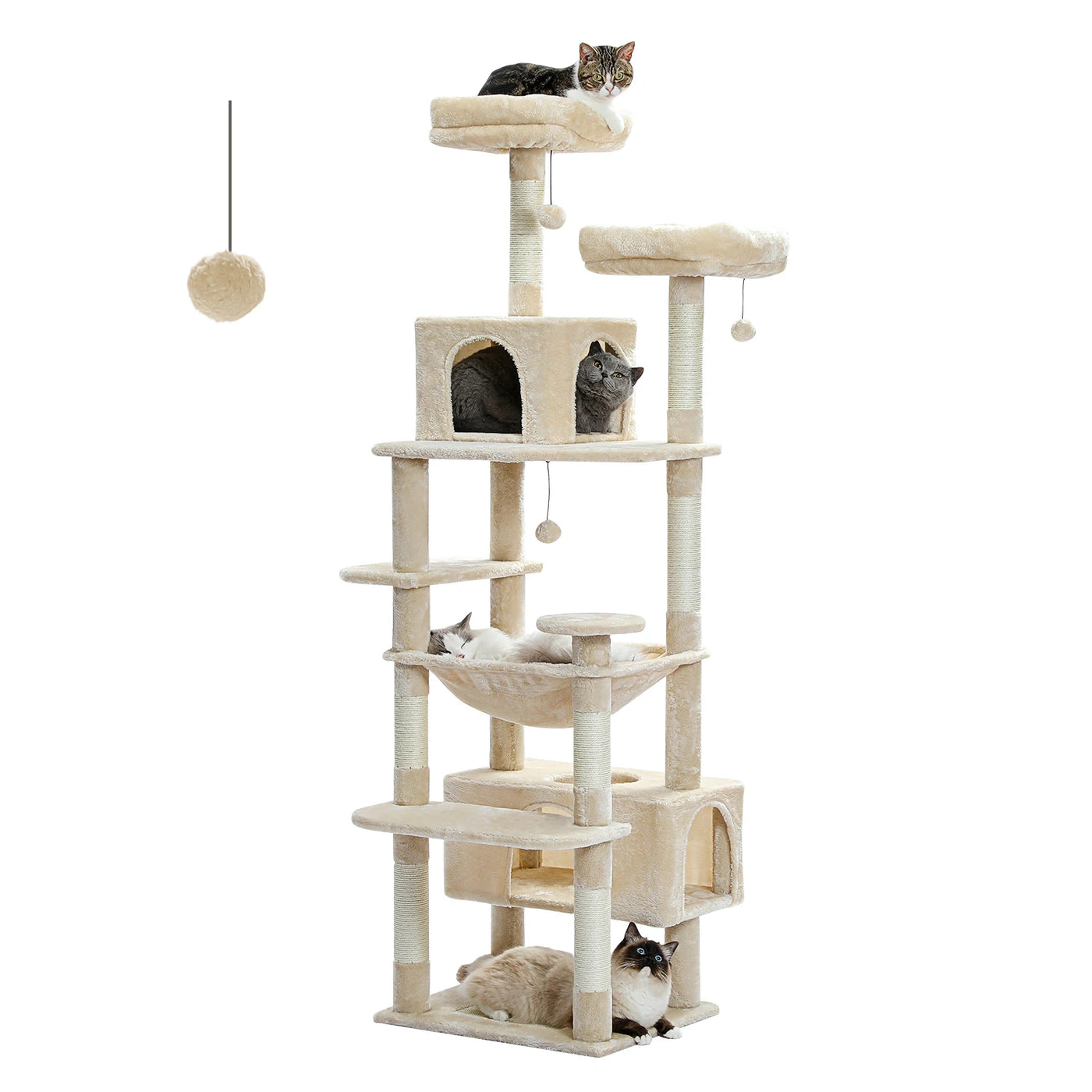 Premium Multi-Level Cat Tree Tower with Sisal Scratching Posts