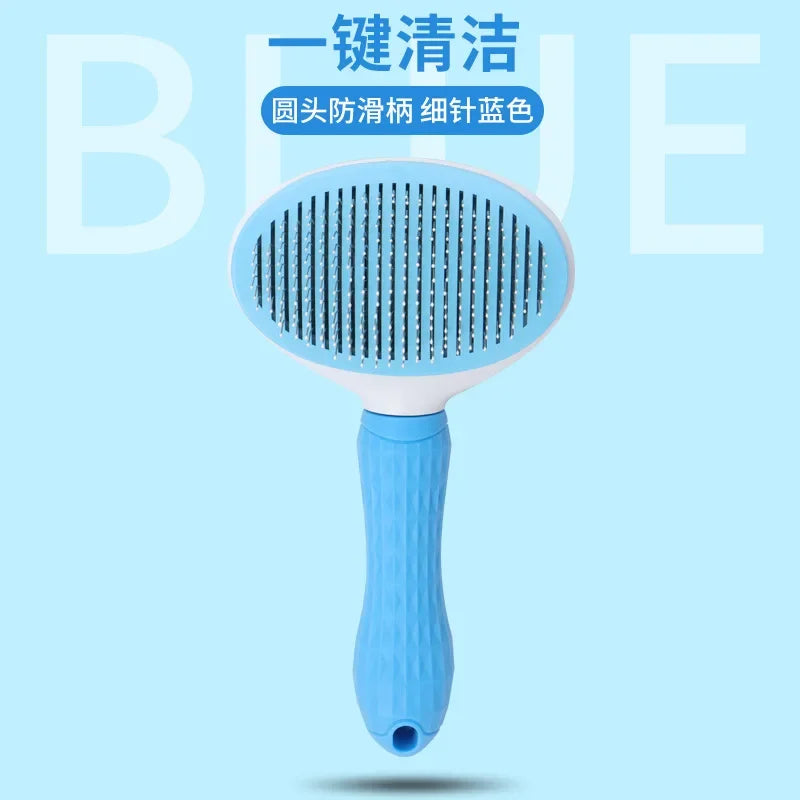 Self-Cleaning Pet Grooming Brush - Hair Removal Comb for Cats & Dogs