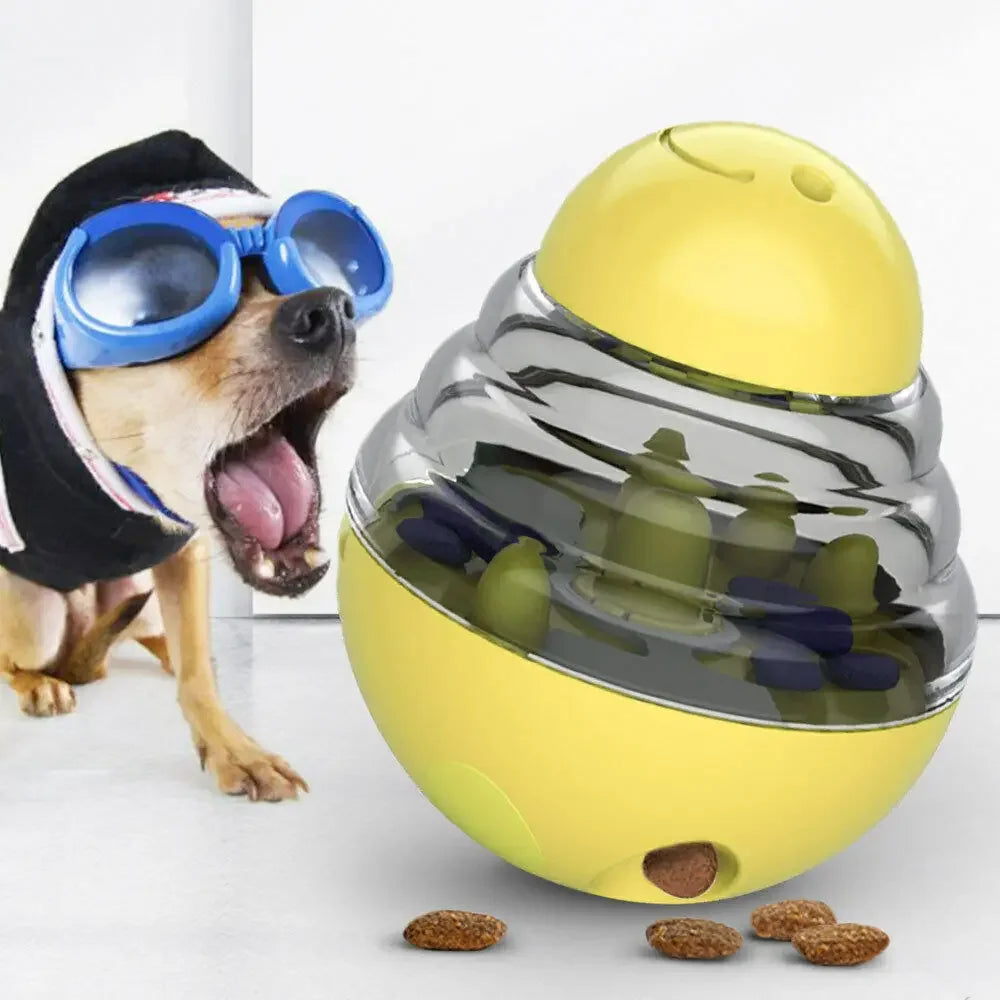 Interactive Dog Slow Feeder Ball - IQ Treat Dispenser Toy