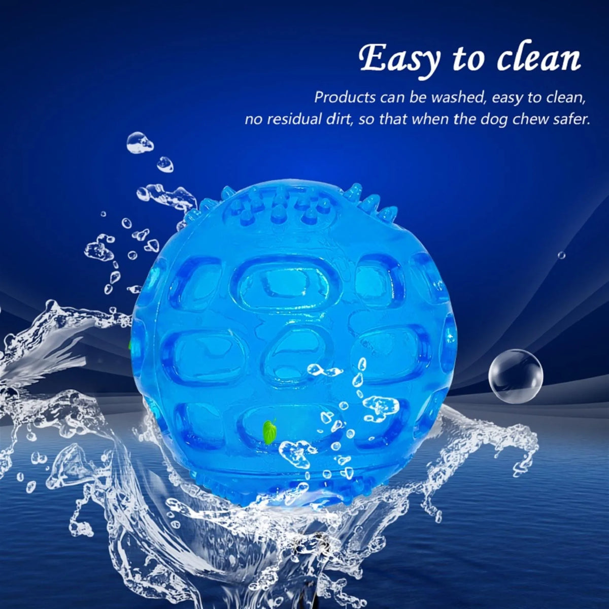 Interactive Squeaky Dog Chew Ball - Durable Bite-Resistant Toy