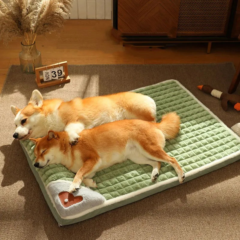 Orthopedic Dog Bed Mat with Cervical Support - Removable Cover for Small to Large Dogs
