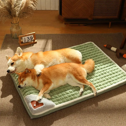 Orthopedic Dog Bed Mat with Cervical Support - Removable Cover for Small to Large Dogs