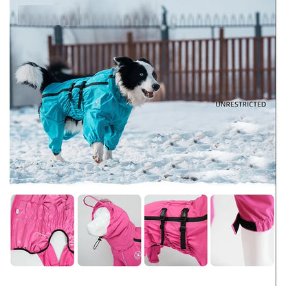 Waterproof Reflective Dog Raincoat - Adjustable Pet Jacket for All Sizes