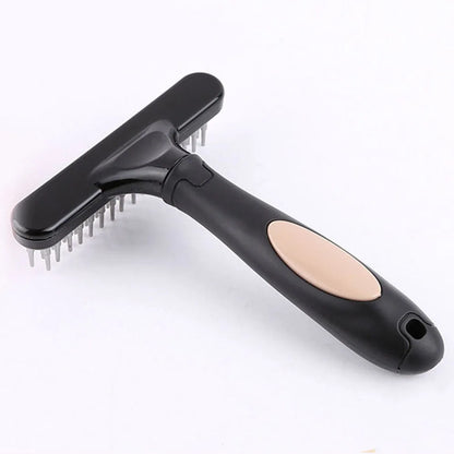 Professional Pet Grooming Rake for Long-Haired Dogs & Cats