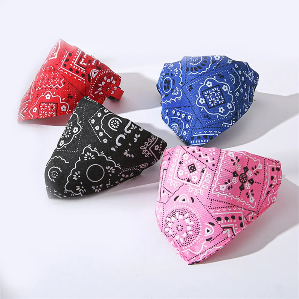 Adjustable Dog Bandana Collar - Stylish Pet Scarf for Dogs & Cats