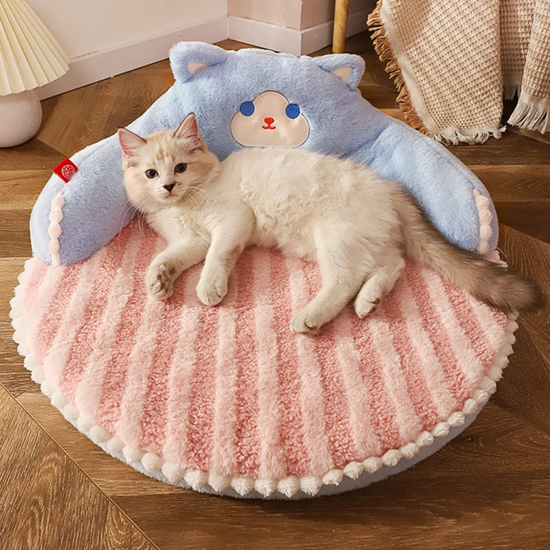 Premium Plush Pet Bed - Cozy Winter Cushion for Cats & Small Dogs