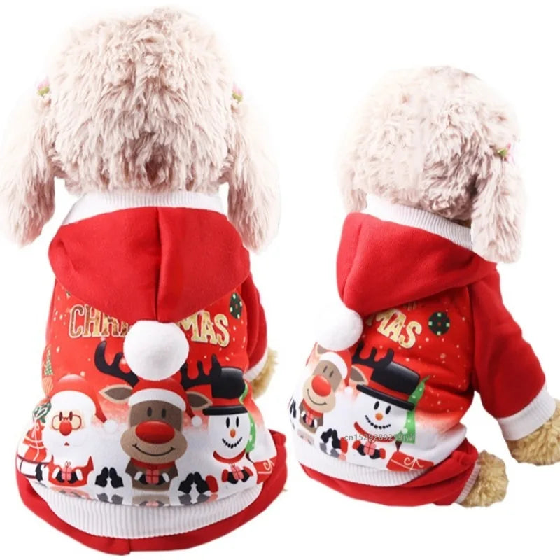 Christmas Santa Pet Costume - Festive Dog & Cat Jacket