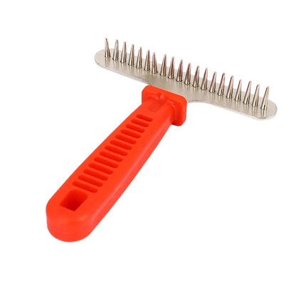 Professional Pet Grooming Rake for Long-Haired Dogs & Cats