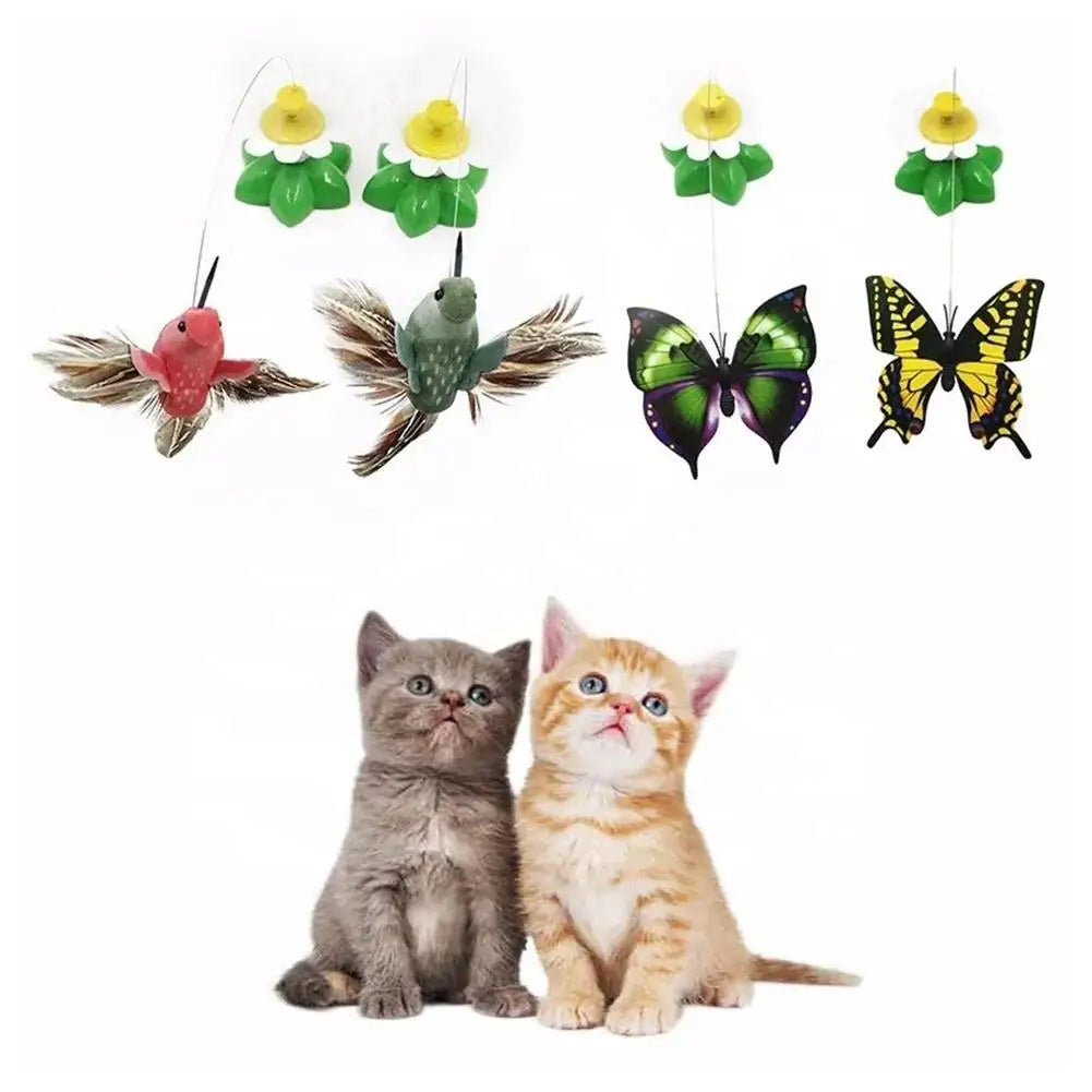 Electric Butterfly Cat Toy - Automatic Rotating Interactive Pet Toy