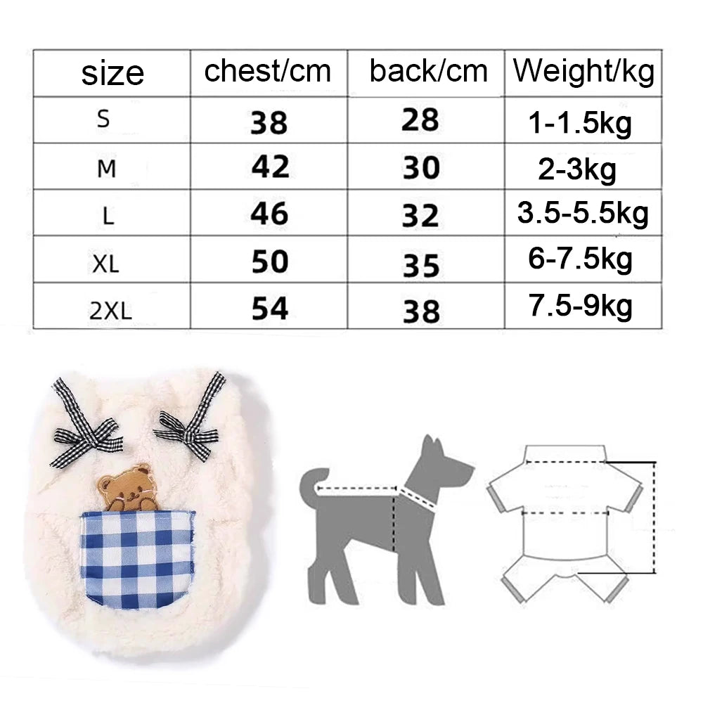 Cozy Plush Pet Vest - Warm Fleece Coat for Small Dogs & Cats