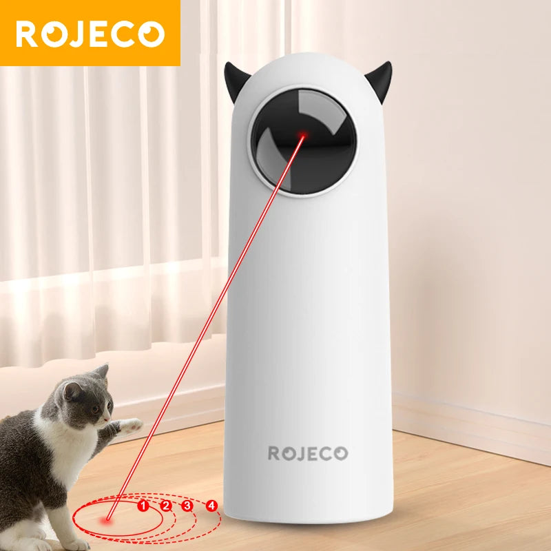 ROJECO Automatic Interactive LED Laser Cat Toy - Smart Pet Entertainment
