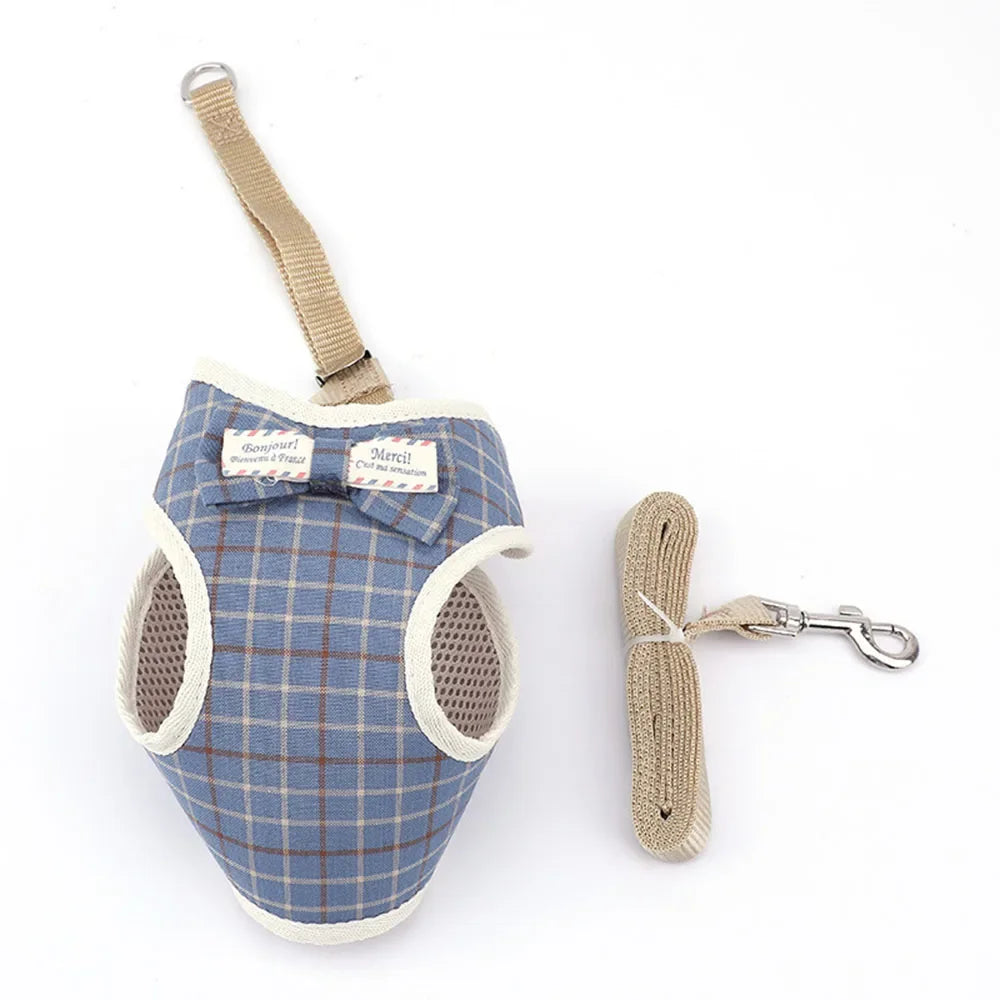 Premium Mesh Cat & Dog Harness with Leash Set