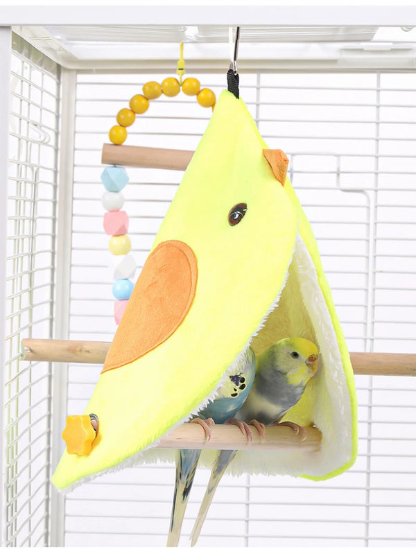 Plush Bird Parrot Hammock Nest - Cozy Hanging Bed for Parakeets & Small Birds