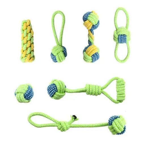Interactive Cotton Rope Dog Toys - Durable Chew Toys for Small & Large Dogs