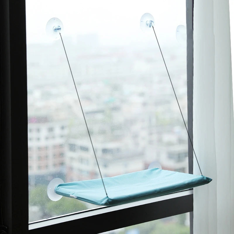Cat Window Hammock Bed - Washable Suction Cup Perch for Cats