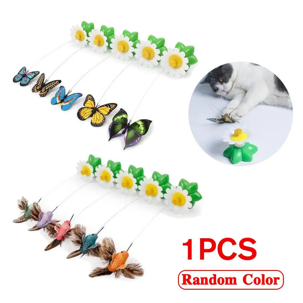 Electric Butterfly Cat Toy - Automatic Rotating Interactive Pet Toy