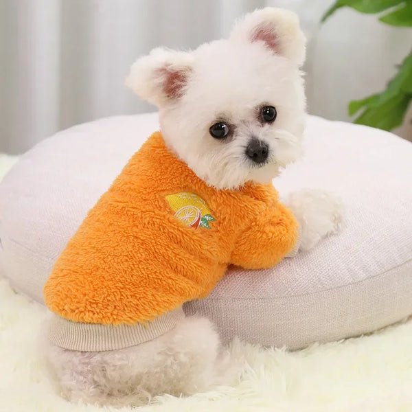 Warm Fleece Dog Hoodie - Cozy Winter Clothing for Small Dogs & Puppies