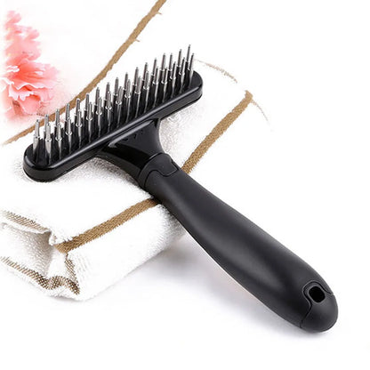 Professional Pet Grooming Rake for Long-Haired Dogs & Cats