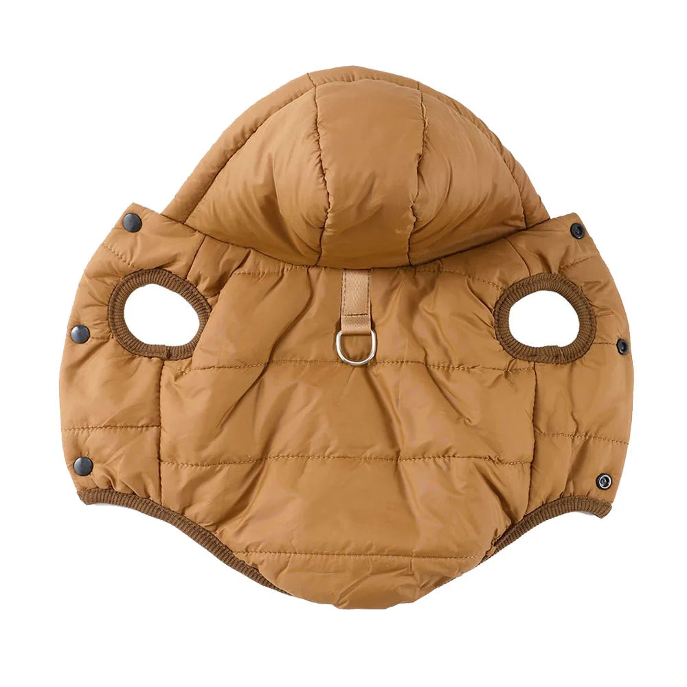 Premium Waterproof Pet Hoodie Coat - Winter Fleece Jacket for Small to Medium Dogs & Cats