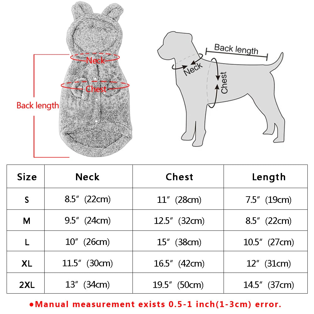 Warm Winter Pet Coat - Soft Cotton Jacket for Cats & Small Dogs