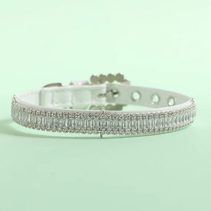 Luxury Pearl & Rhinestone Pet Collar Necklace for Cats and Small Dogs