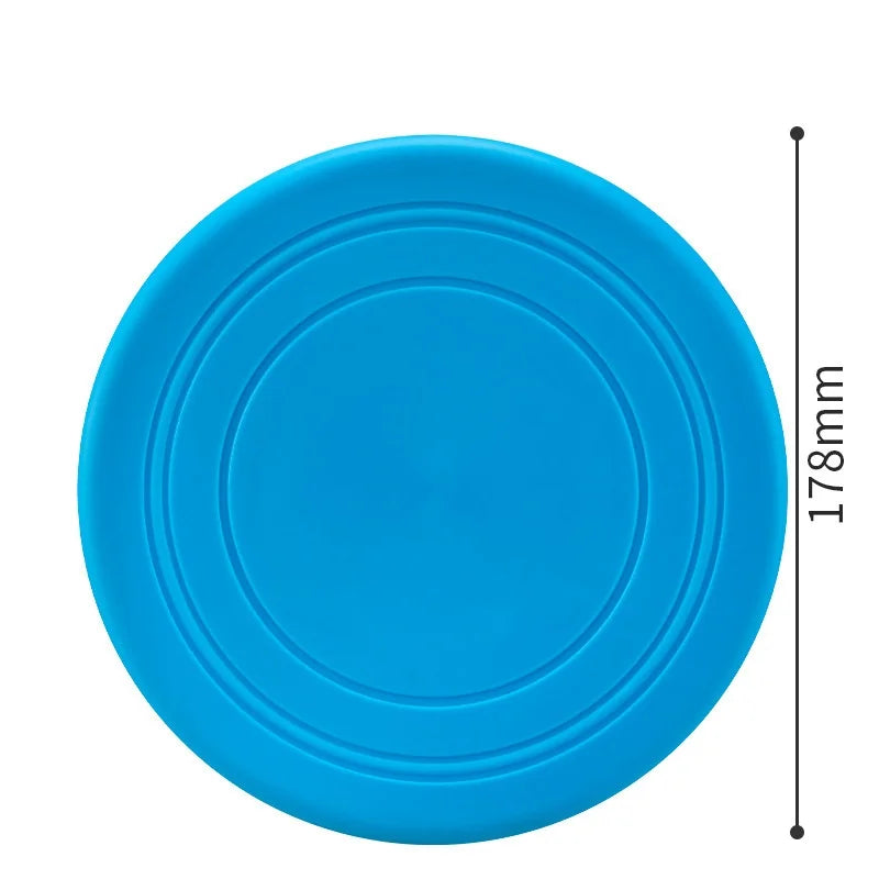 Durable Silicone Flying Disc Dog Toy - Interactive Training & Play