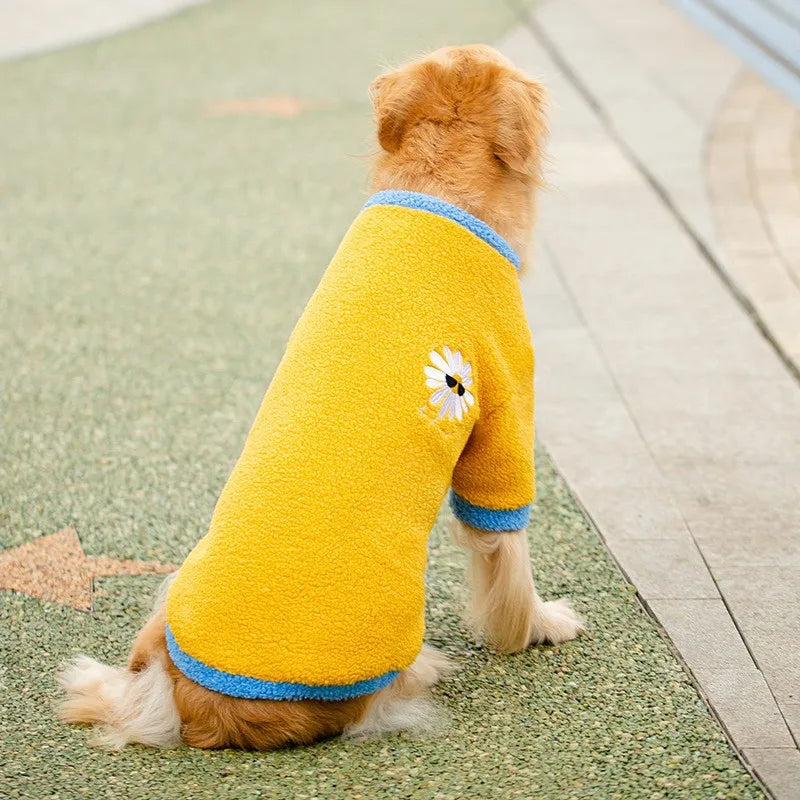 Premium Fleece Dog Hoodie for Large Breeds - Warm Winter Jacket