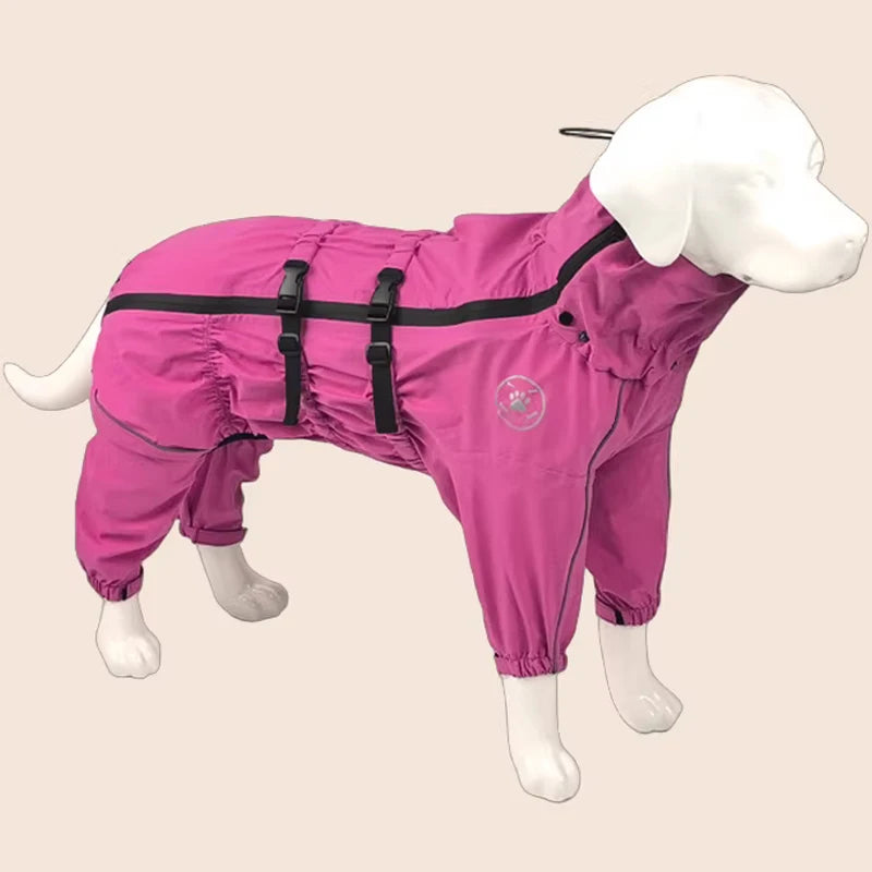 Waterproof Reflective Dog Raincoat - Adjustable Pet Jacket for All Sizes
