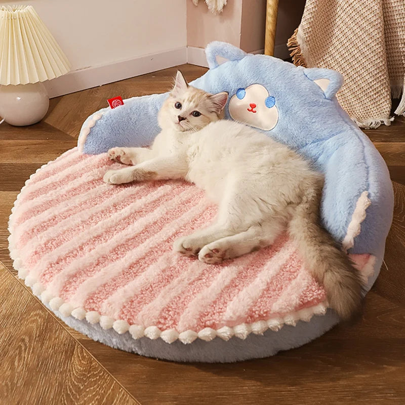 Premium Plush Pet Bed - Cozy Winter Cushion for Cats & Small Dogs