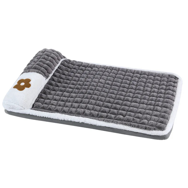 Orthopedic Dog Bed Mat with Cervical Support - Removable Cover for Small to Large Dogs