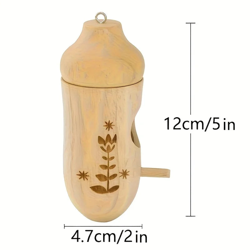 Wooden Hanging Hummingbird House - Handcrafted Outdoor Bird Nest