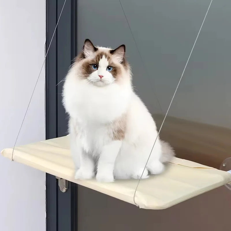 Cat Window Hammock Bed - Washable Suction Cup Perch for Cats