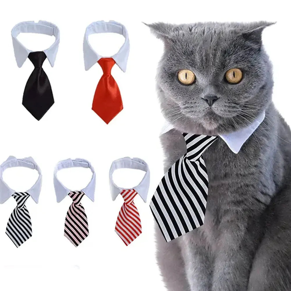 Adjustable Pet Bow Tie Collar - Formal Necktie for Dogs & Cats