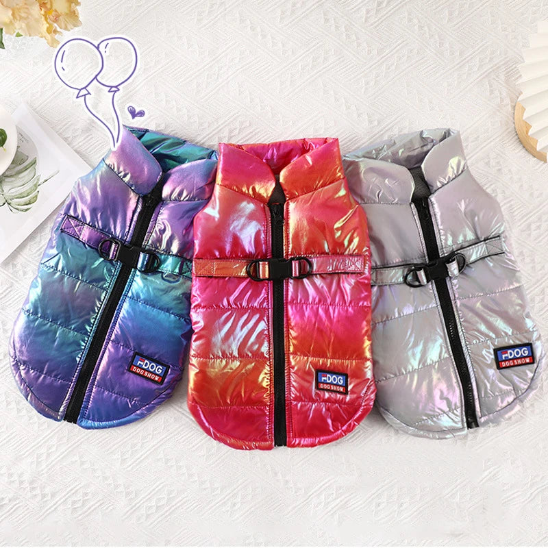 Rainbow Gradient Pet Vest - Warm Winter Coat for Small & Medium Dogs