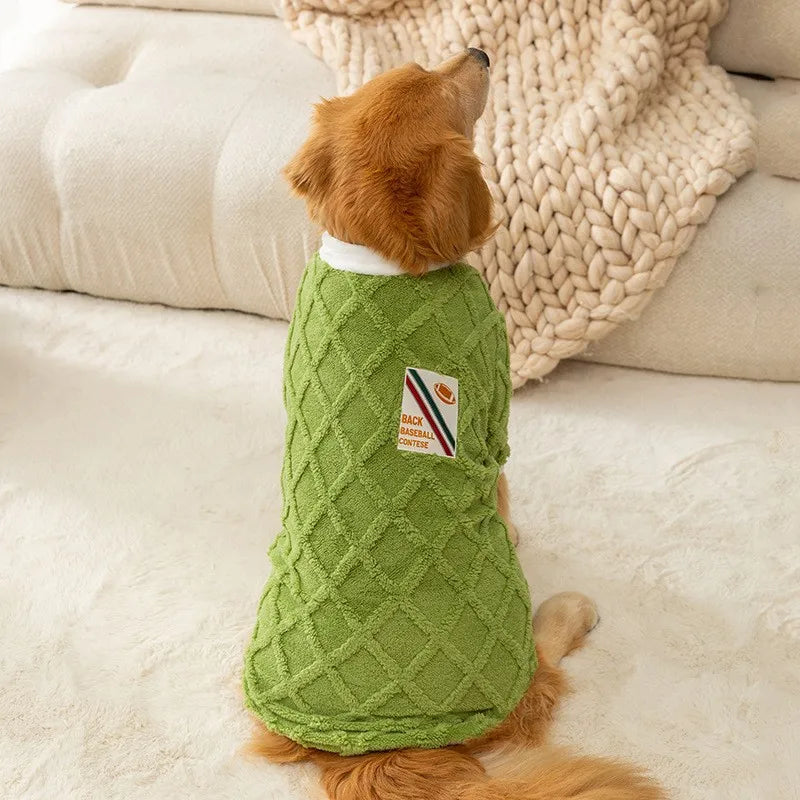 Premium Fleece Dog Hoodie for Large Breeds - Warm Winter Jacket