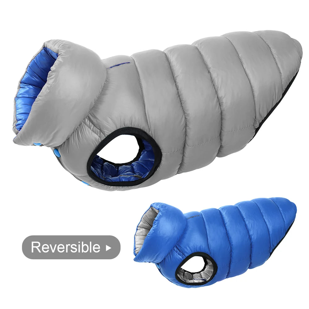 Reversible Waterproof Dog Vest - 3-Layer Winter Jacket for Small to Large Dogs