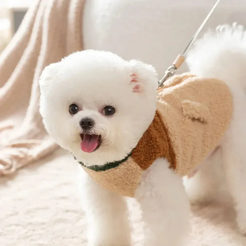 Winter Dog Cardigan Jacket - Warm Two-Legged Pet Coat