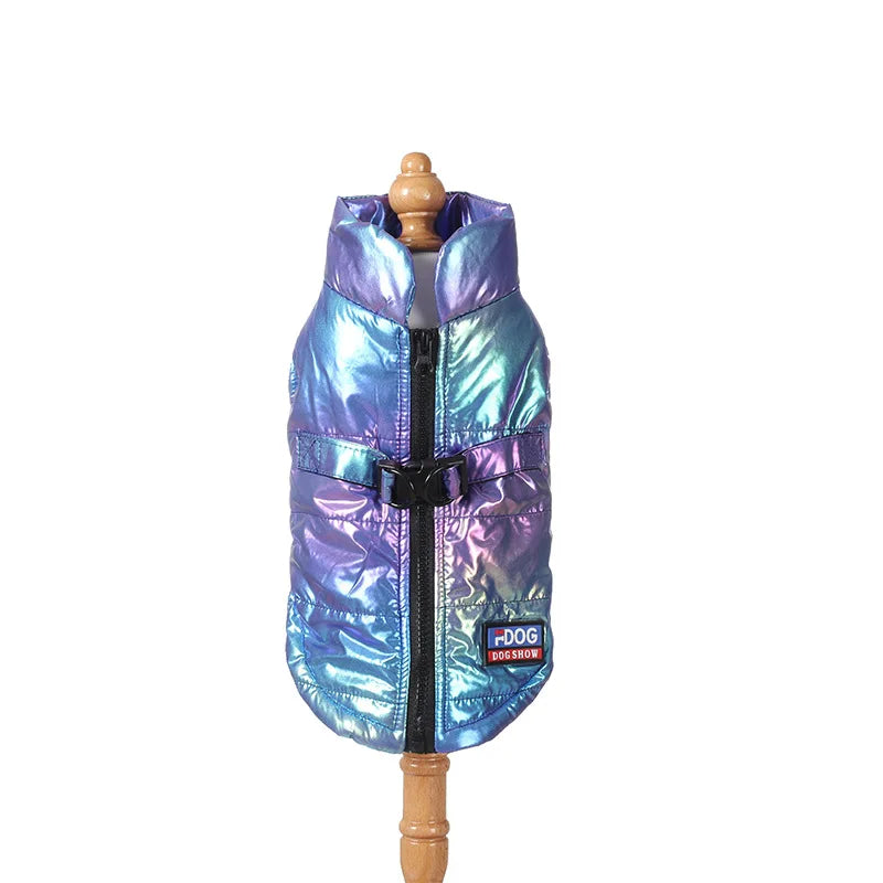 Rainbow Gradient Pet Vest - Warm Winter Coat for Small & Medium Dogs