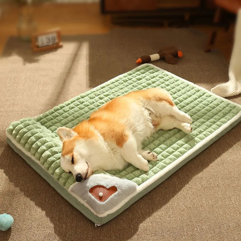 Orthopedic Dog Bed Mat with Cervical Support - Removable Cover for Small to Large Dogs