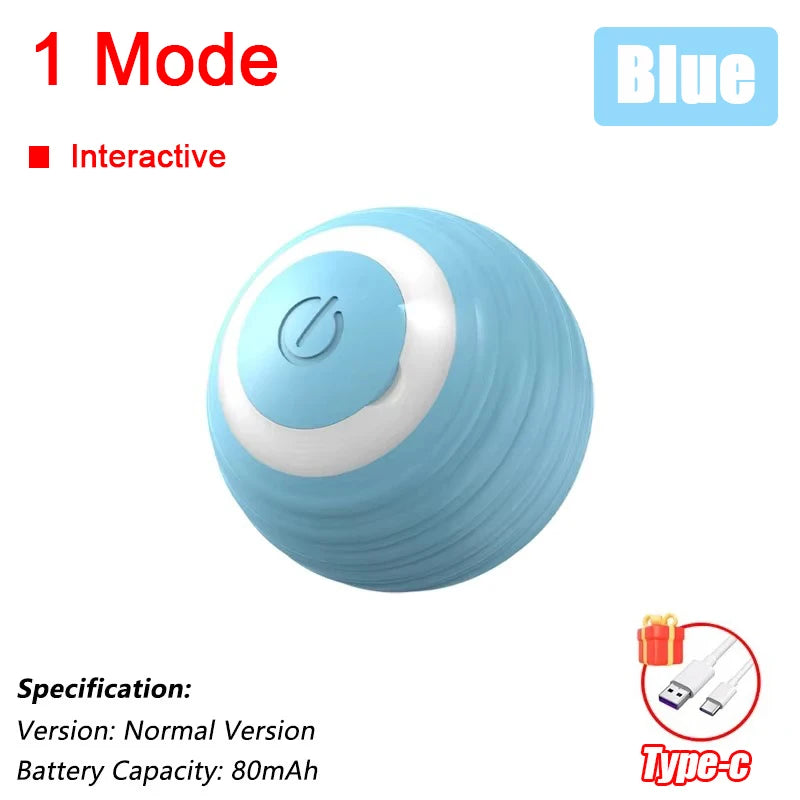 Interactive Cat Ball Toy - Automatic Rolling Smart Pet Toy with Faux Tail