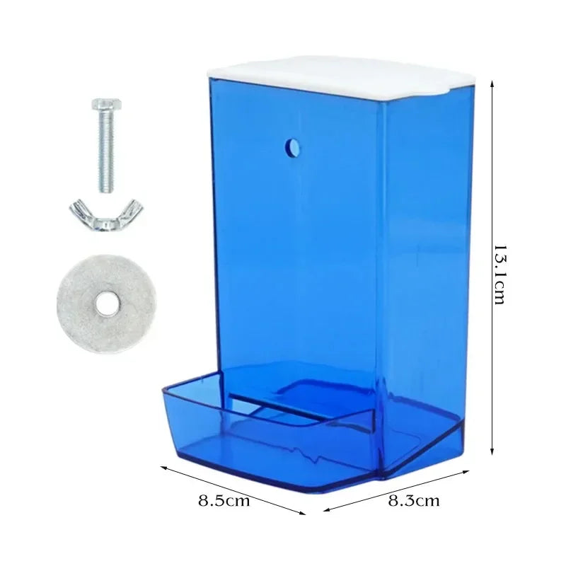 Automatic Bird Feeder Dispenser with Anti-Splash Design for Parakeets