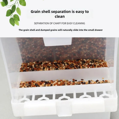 Automatic Bird Feeder Dispenser with Anti-Splash Design for Parakeets