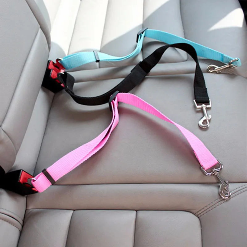 Adjustable Pet Car Safety Seat Belt - Universal Dog & Cat Harness Restraint