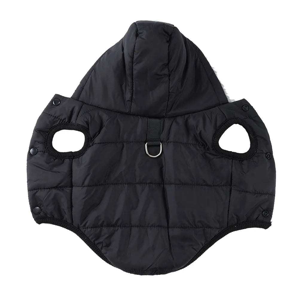 Premium Waterproof Pet Hoodie Coat - Winter Fleece Jacket for Small to Medium Dogs & Cats