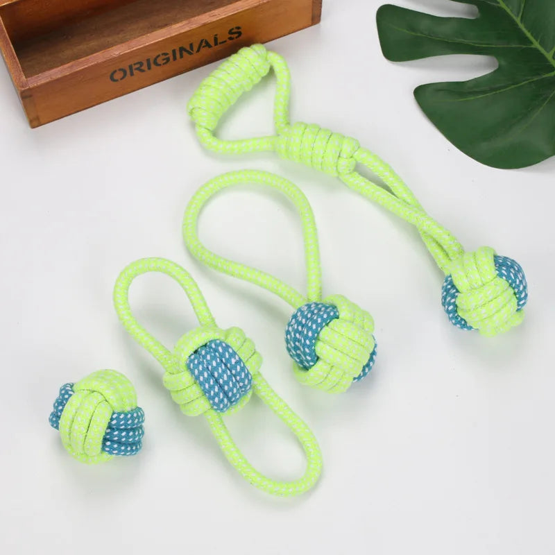 Interactive Cotton Rope Dog Toys - Durable Chew Toys for Small & Large Dogs