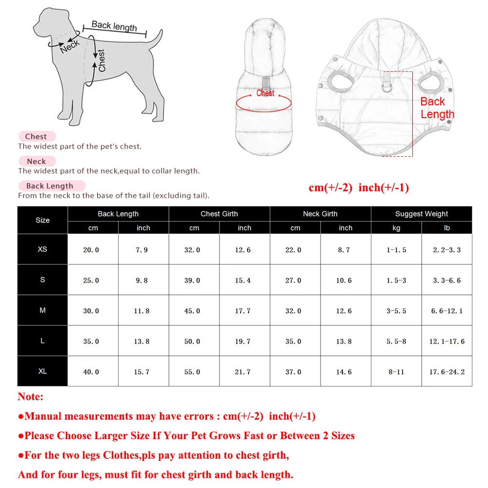 Premium Waterproof Pet Hoodie Coat - Winter Fleece Jacket for Small to Medium Dogs & Cats