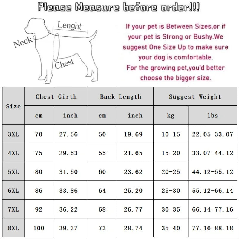 Premium Fleece Dog Hoodie for Large Breeds - Warm Winter Jacket