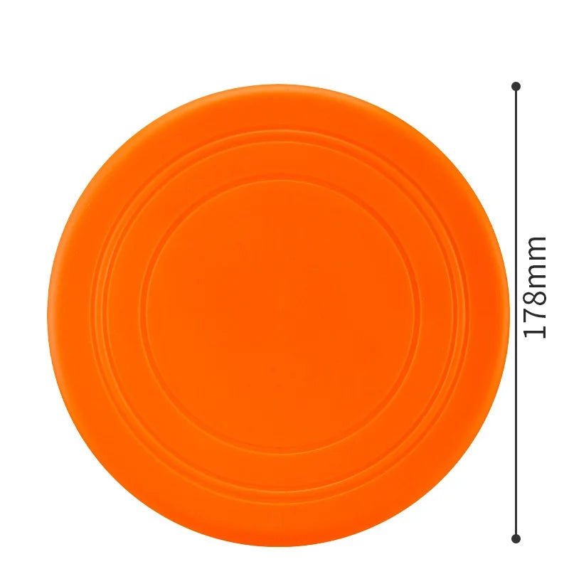 Durable Silicone Flying Disc Dog Toy - Interactive Training & Play