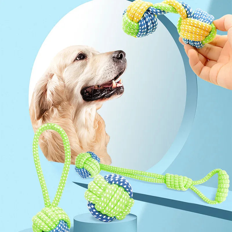 Interactive Cotton Rope Dog Toys - Durable Chew Toys for Small & Large Dogs