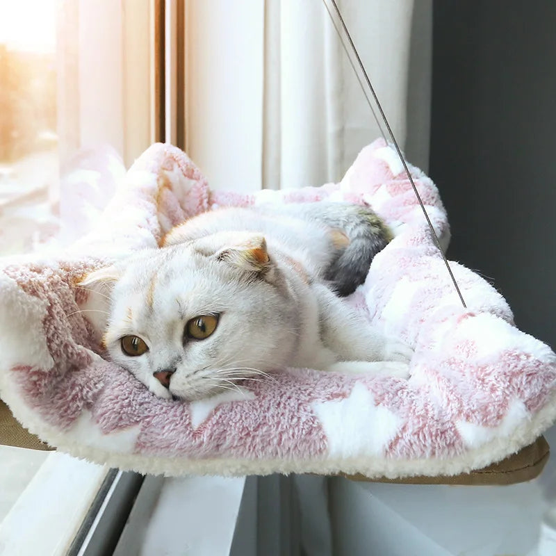 Cat Window Hammock Bed - Washable Suction Cup Perch for Cats